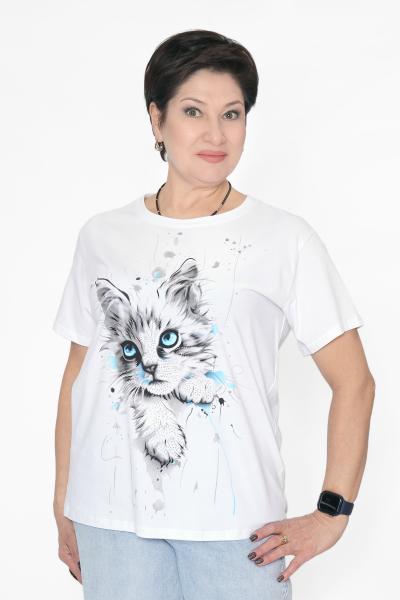 Футболка белая КИСА