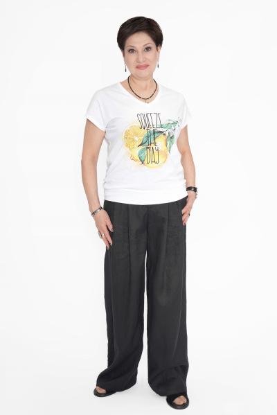 Футболка белая лимон