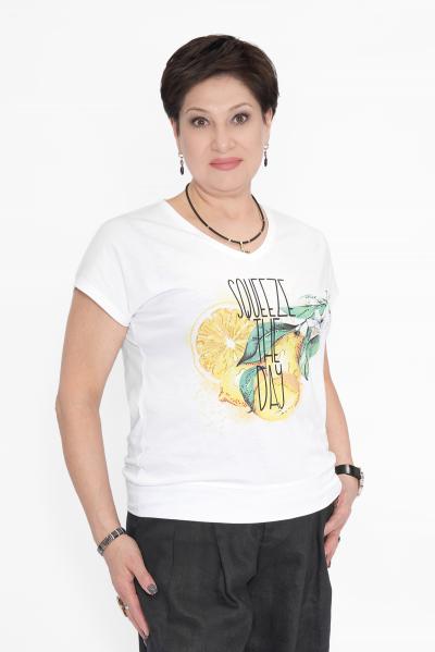 Футболка белая лимон