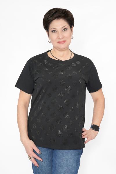 Футболка чер. квадраты стразы