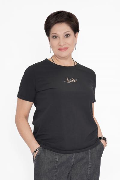 Футболка черная ноты