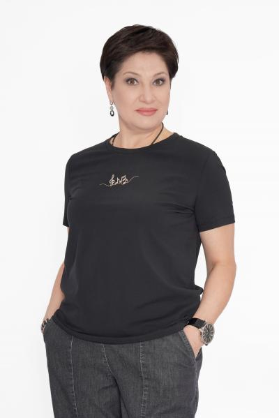 Футболка черная ноты