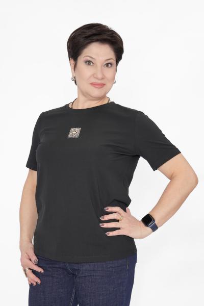 Футболка черная стразы