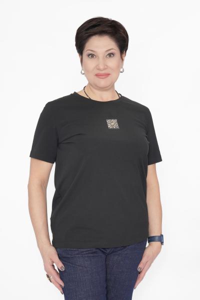 Футболка черная стразы