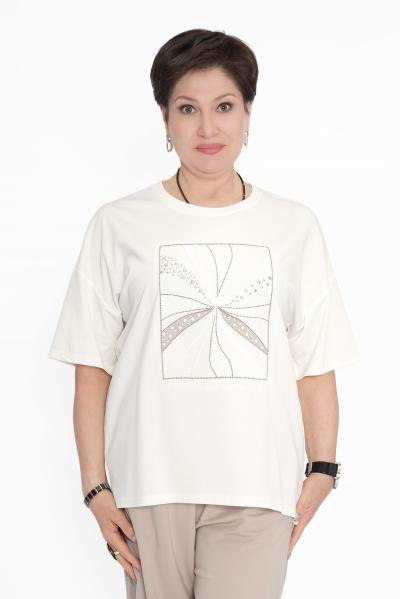 Футболка цветок в раме молочн. 2026Г.