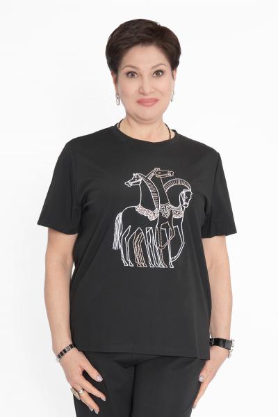 Футболка кони черная 2026Г.