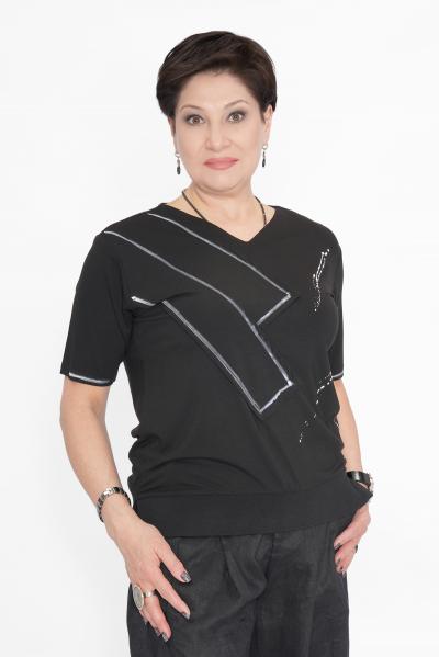 Футболка на ножке черн.