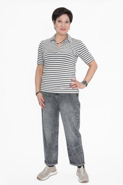 Футболка поло полоска хаки