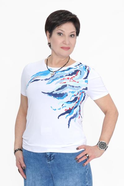 Футболка разводы бел.синий 2026Г.