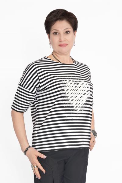 Футболка сердце с/б полоска