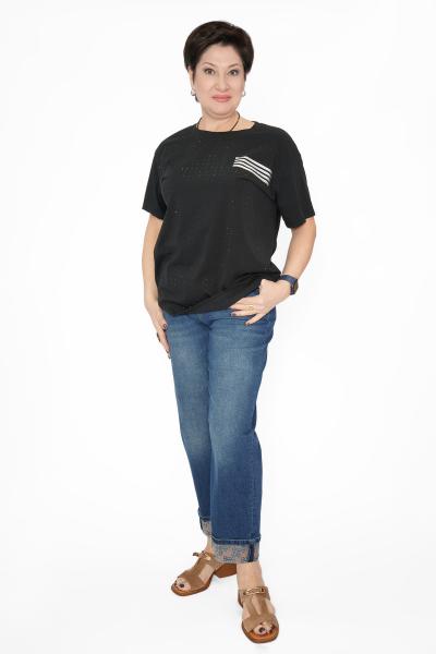 Футболка стразы полоски