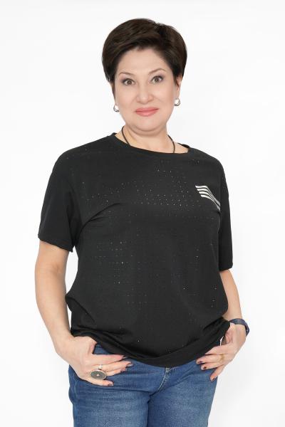 Футболка стразы полоски