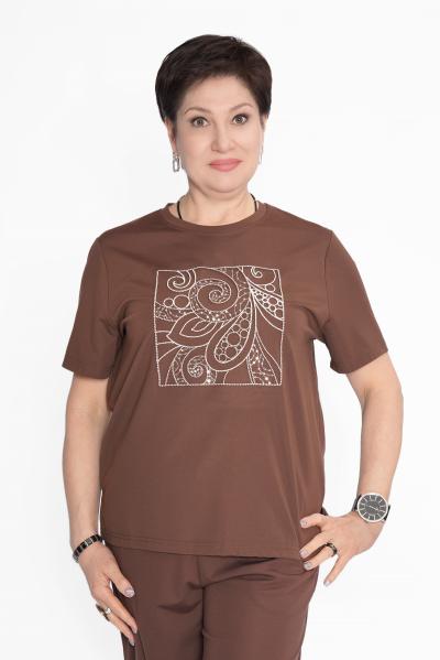 Футболка узор в раме шокол. 2026Г.