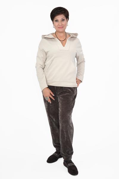 Худи V вырез бежевая