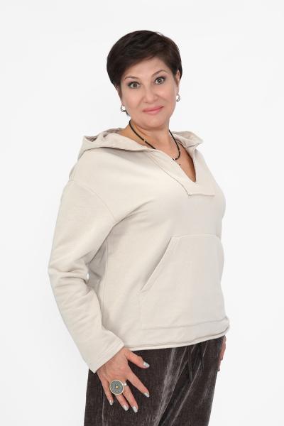 Худи V вырез бежевая