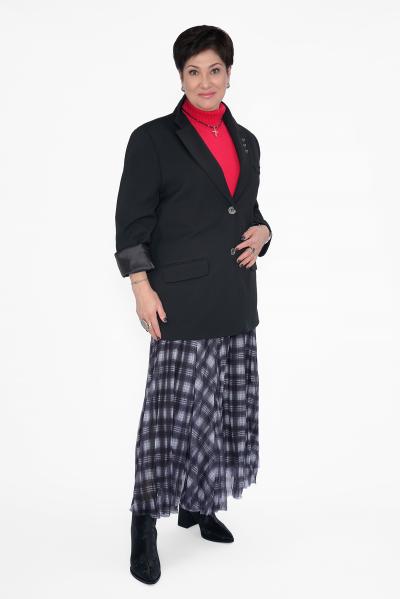 Жакет черный пуговицы