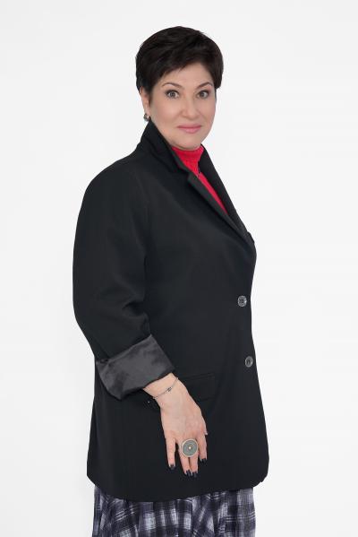 Жакет черный пуговицы