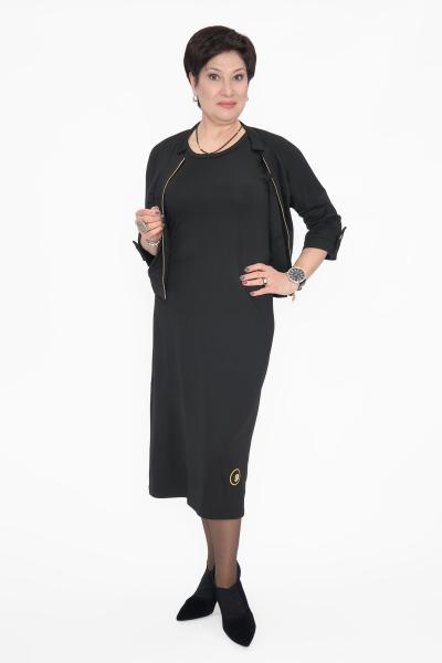 Костюм с платьем черн.