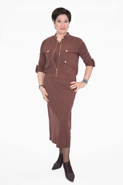 Костюм с платьем шокол. 2026Г.