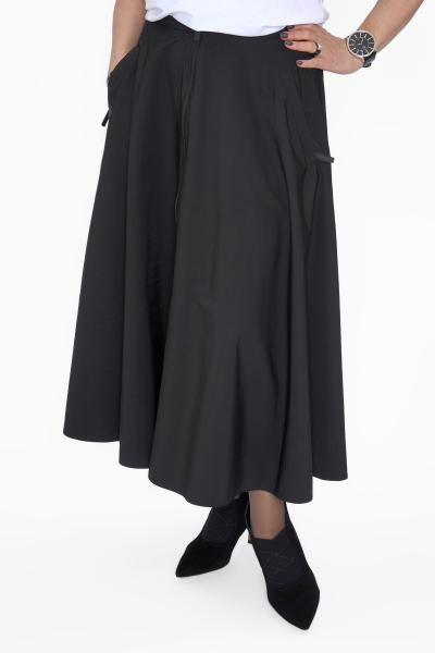 Костюм с юбкой черный