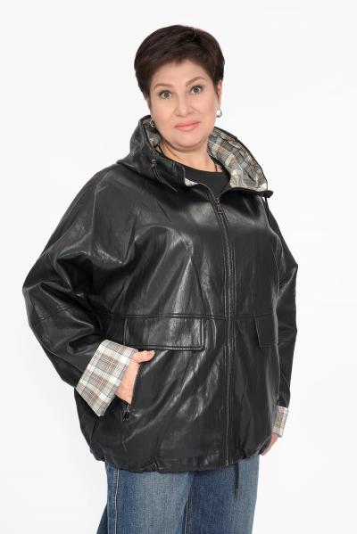 Куртка экокожа капюшон