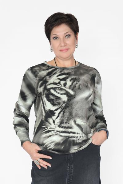 Лонгслив хаки тигр
