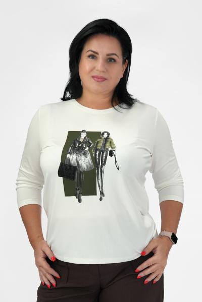 Лонгслив молочный девочки Кофты