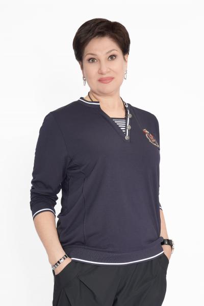 Лонгслив синий герб