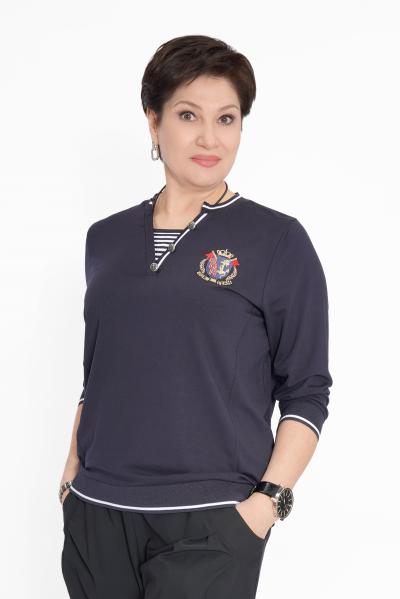 Лонгслив синий герб