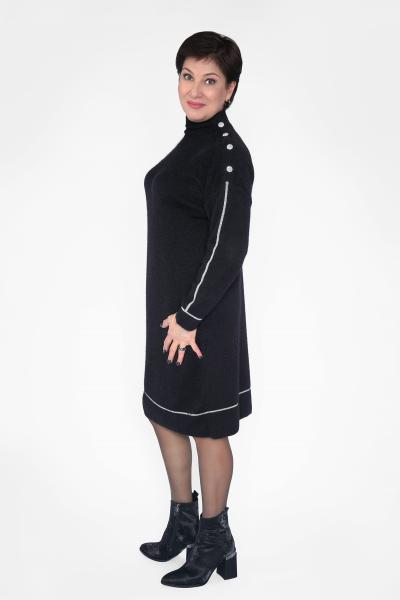 Платье черное пуговицы на плече