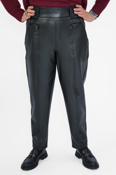 Полубананы экокожа хлястики Брюки