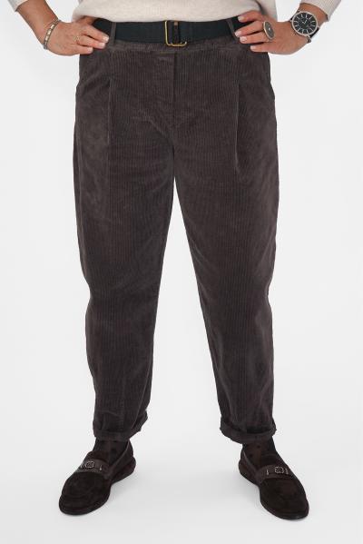 Полубананы вельвет шоколад Брюки