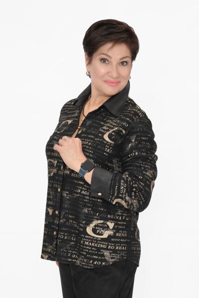 Рубашка газета черн.золото