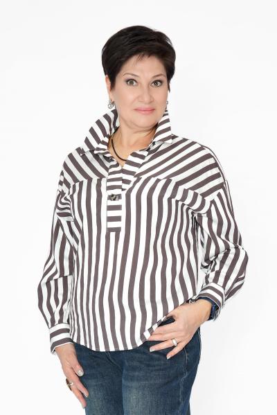 Рубашка кофе/бел. полоска 2025Г.