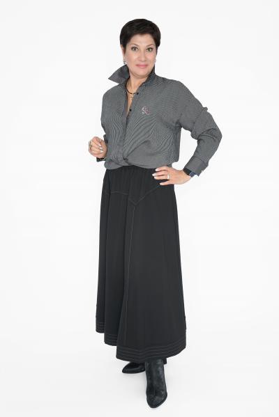 Рубашка тонкая полоска ч/б