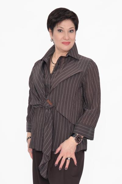 Рубашка удл. полоска шокол. 2026Г.