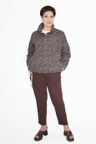 Рубашка в цветочек шоколад