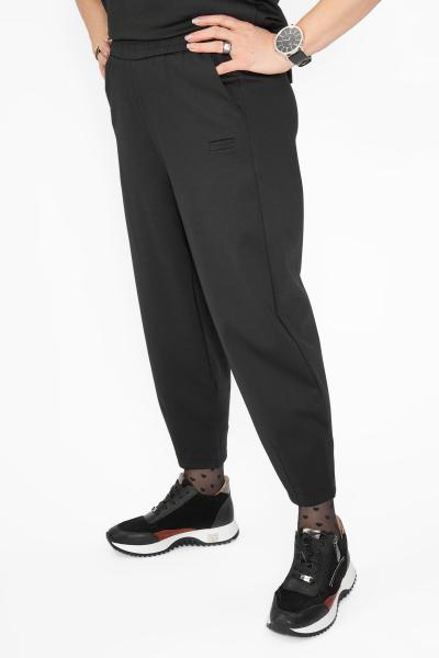 Шаровары тюльпаны черн.