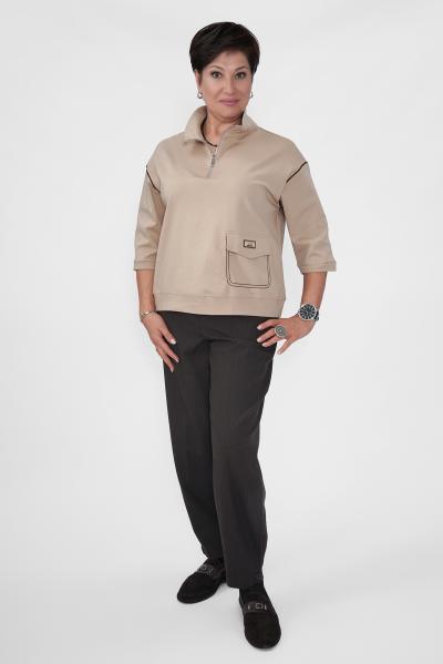 Свитшот беж. замок карман