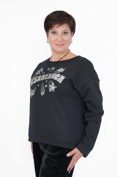 Свитшот черный стразы