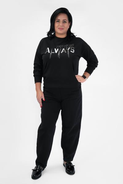 Свитшот черный стразы