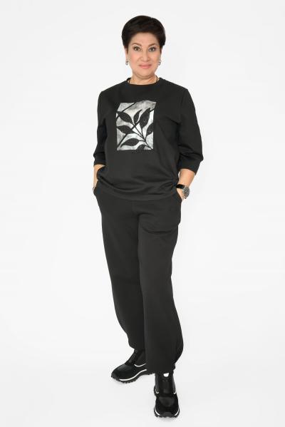 Свитшот черный ветка пайетки
