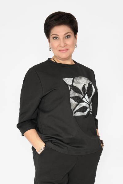 Свитшот черный ветка пайетки