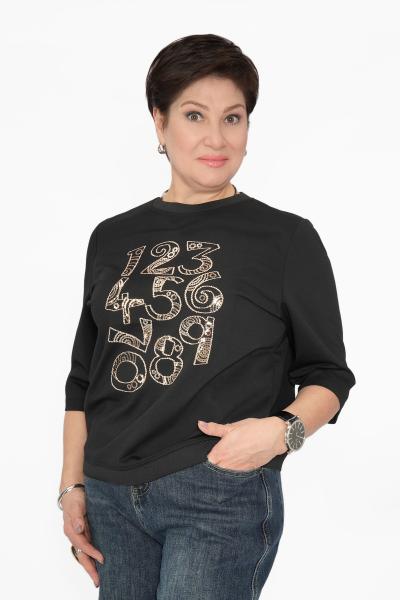 Свитшот цифры золото черн.