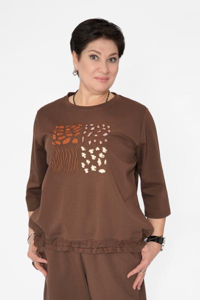 Свитшот камушки шоколад Кофты