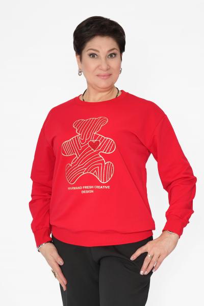 Свитшот мишка красный