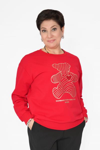 Свитшот мишка красный