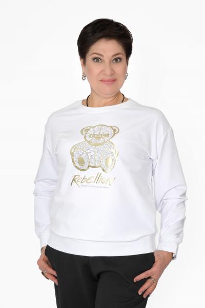 Свитшот мишка REBEL бел. Кофты