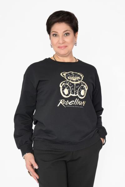 Свитшот мишка REBEL черн.