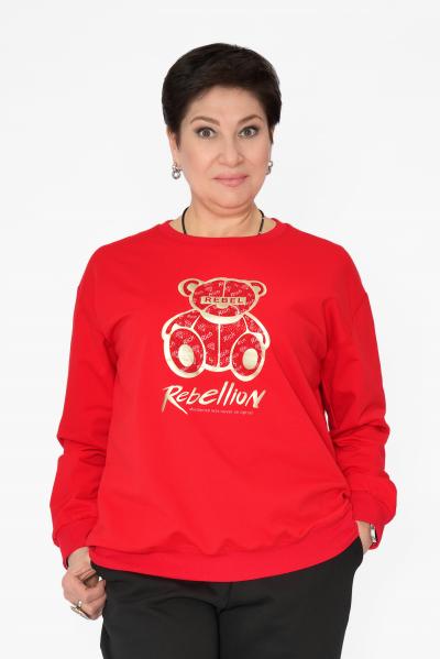 Свитшот мишка REBEL красн. Кофты